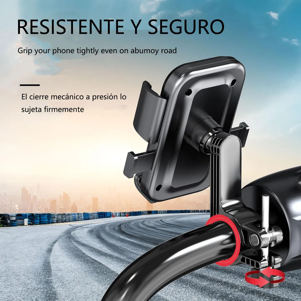 Foto 5 pulgar | Soporte Para Celular Lab.g Moto Bicicleta Conveniente Y Giratorio Negro