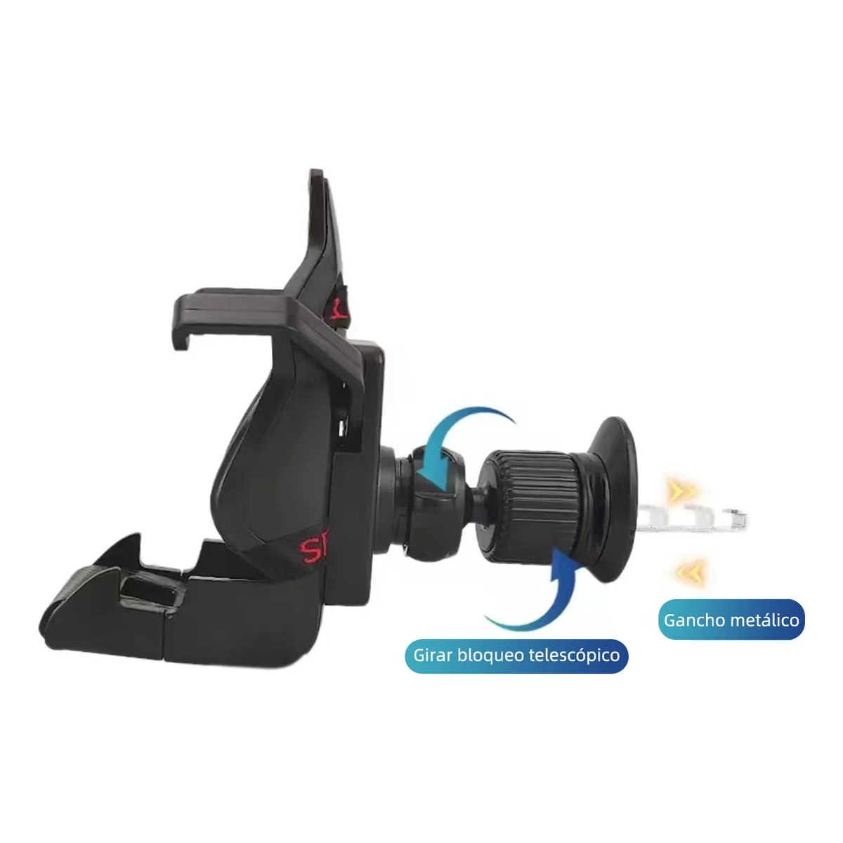 Foto 5 | Soporte De Celular Belug Para Carro Diseño De Asiento De Carreras Negro Rojo