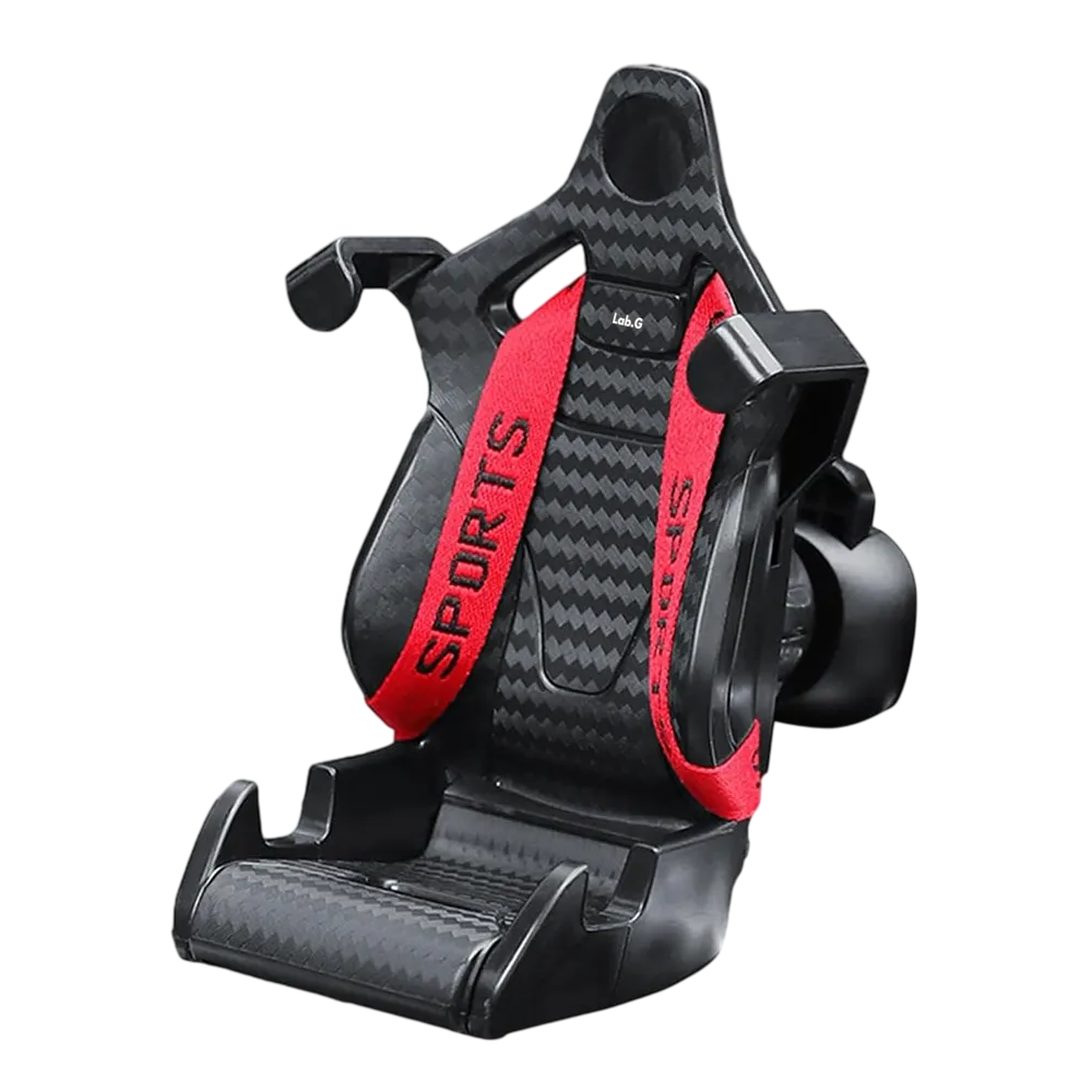 Foto 2 pulgar | Soporte De Celular Lab.g Para Carro Diseño De Asiento De Carreras Negro Rojo