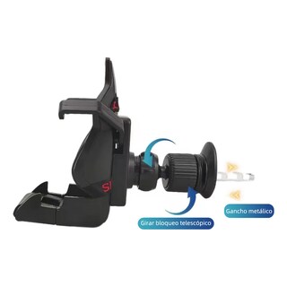 Foto 5 | Soporte De Celular Lab.g Para Carro Diseño De Asiento De Carreras Negro Rojo