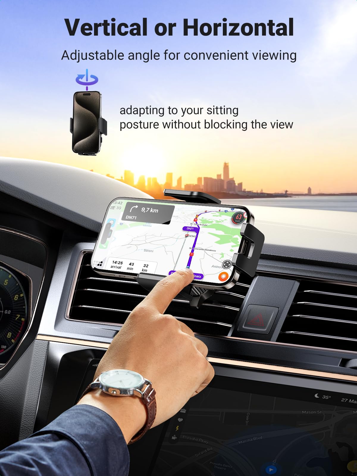 Foto 7 pulgar | Soporte Para Teléfono De Coche Ugreen Car Vent Para Iphone Con Funda Gruesa - Venta Internacional.