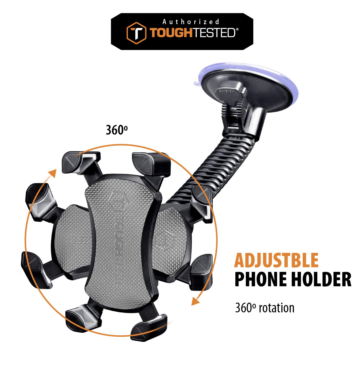 Foto 6 pulgar | Soporte Móvil Para Parabrisas Toughtested Mammoth Con Rotación De 360 Grados - Venta Internacional.