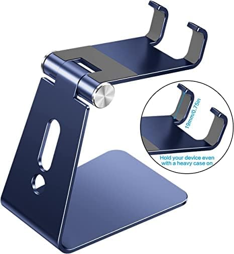 Foto 2 | Soporte De Escritorio De Aluminio Omoton C2 Para Teléfono Móvil, Color Azul Marino - Venta Internacional.