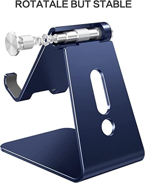 Foto 5 | Soporte De Escritorio De Aluminio Omoton C2 Para Teléfono Móvil, Color Azul Marino - Venta Internacional.