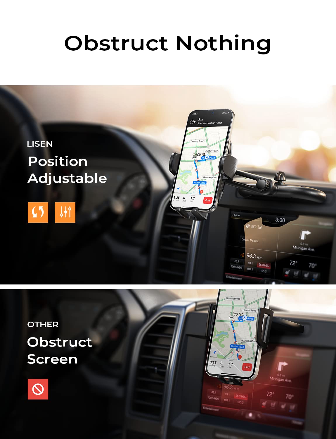 Foto 4 pulgar | Soporte De Teléfono Lisen Con Ranura Para Cd Y Ventilación Para Iphone Y Coche, Color Plateado - Venta Internacional.