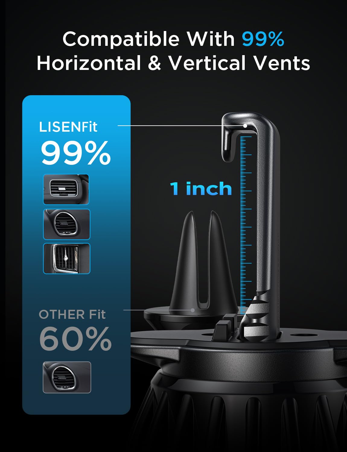 Foto 5 | Soporte Magnético Para Teléfono Lisen Para Ventilación De Coche, Paquete De 2 (azul) - Venta Internacional.