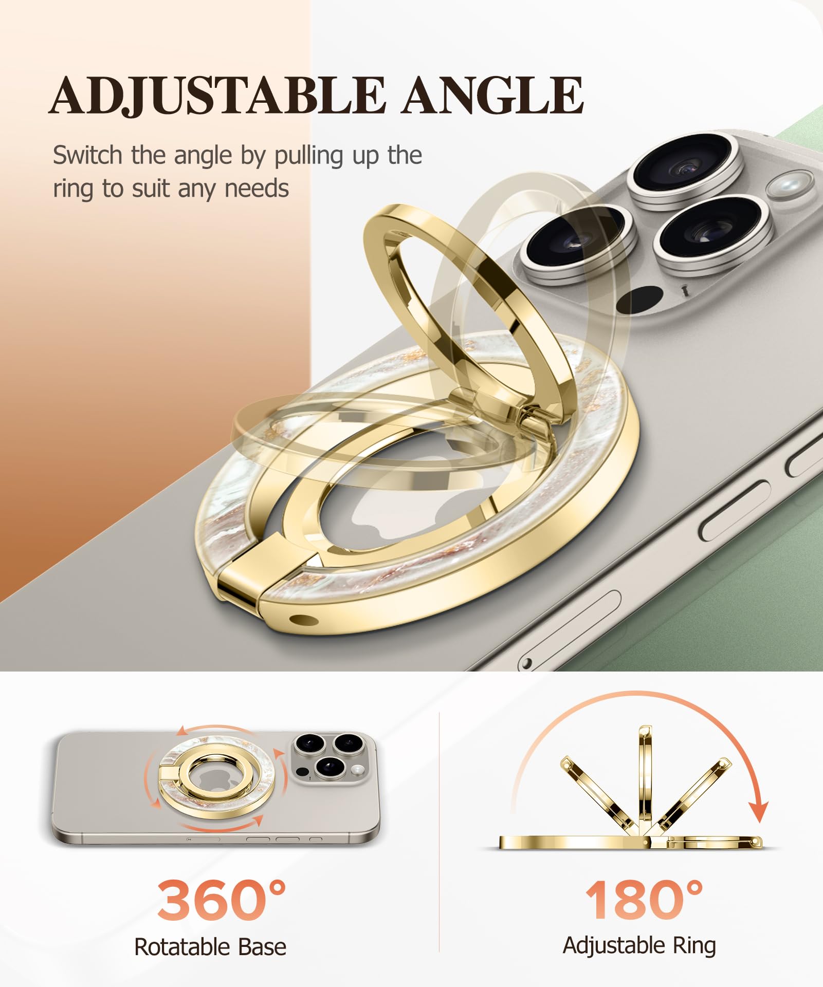 Foto 4 pulgar | Soporte Magnético Para Anillo De Teléfono Compatible Con Magsafe, Gviewin - Venta Internacional.