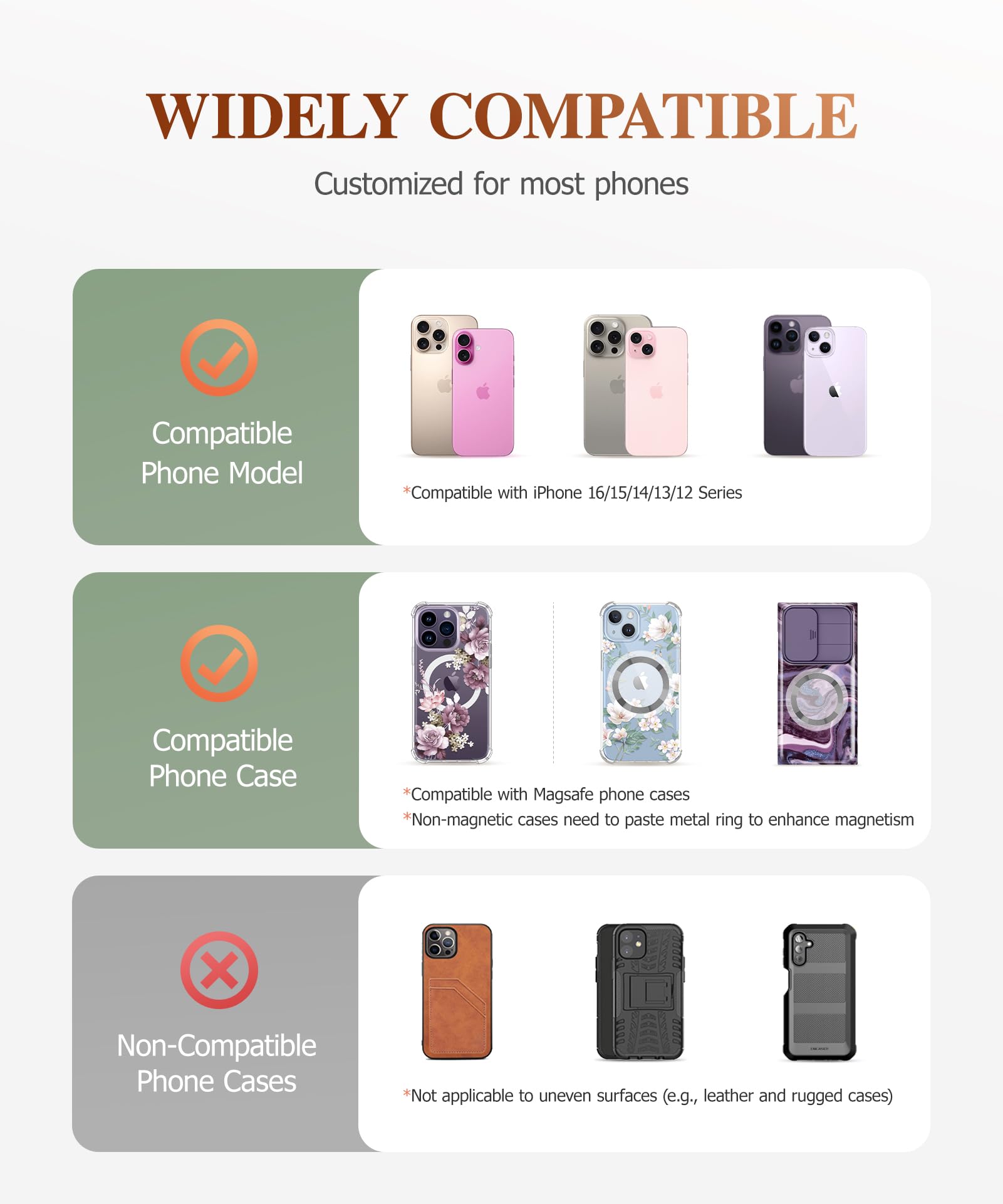 Foto 6 pulgar | Soporte Magnético Para Anillo De Teléfono Compatible Con Magsafe, Gviewin - Venta Internacional.
