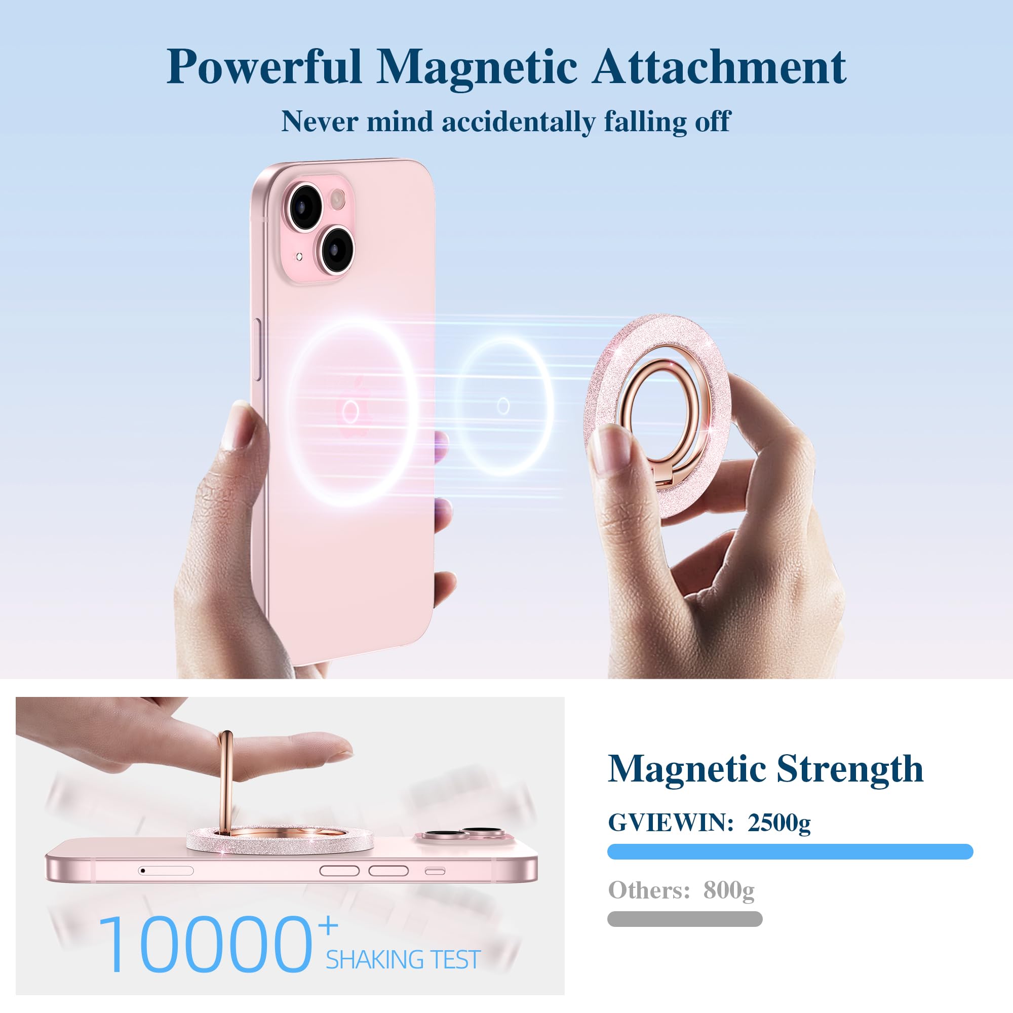 Foto 3 pulgar | Empuñadura Magnética Para Teléfono Gviewin Compatible Con Magsafe Para Iphone - Venta Internacional.