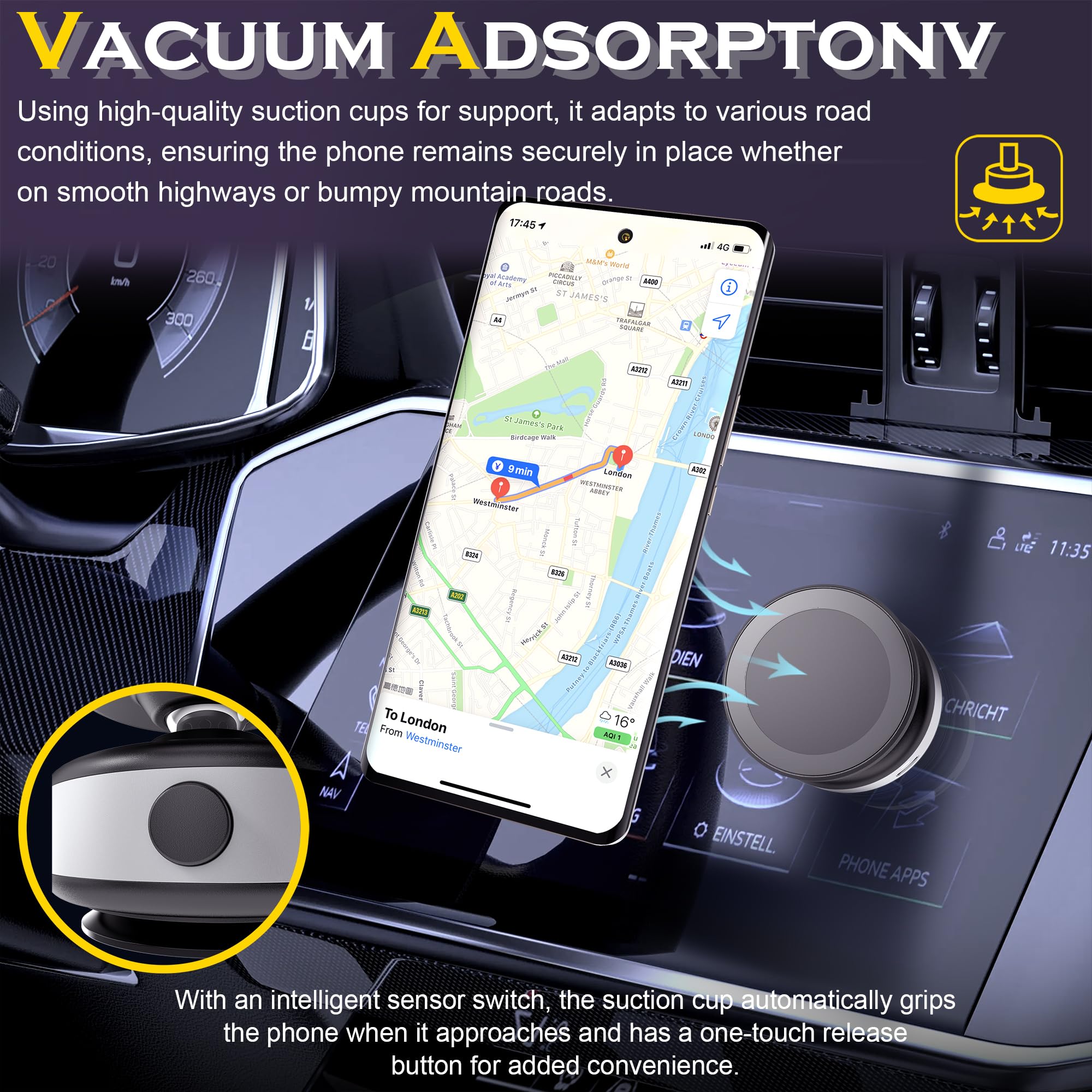 Foto 4 pulgar | Soporte Magnético Para Teléfono Fostex 360° Rotation Para Iphone Y Android - Venta Internacional.