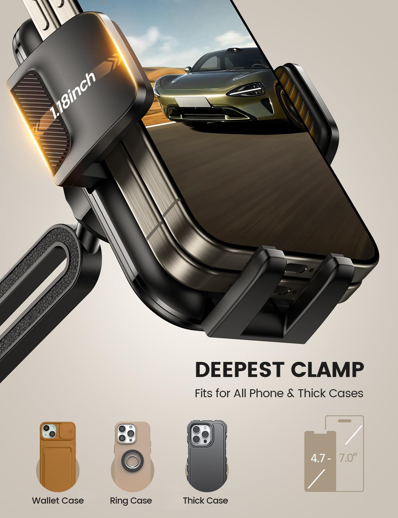 Foto 3 pulgar | Soporte Para Portavasos De Coche Lamicall Para Iphone 16 Galaxy - Venta Internacional.