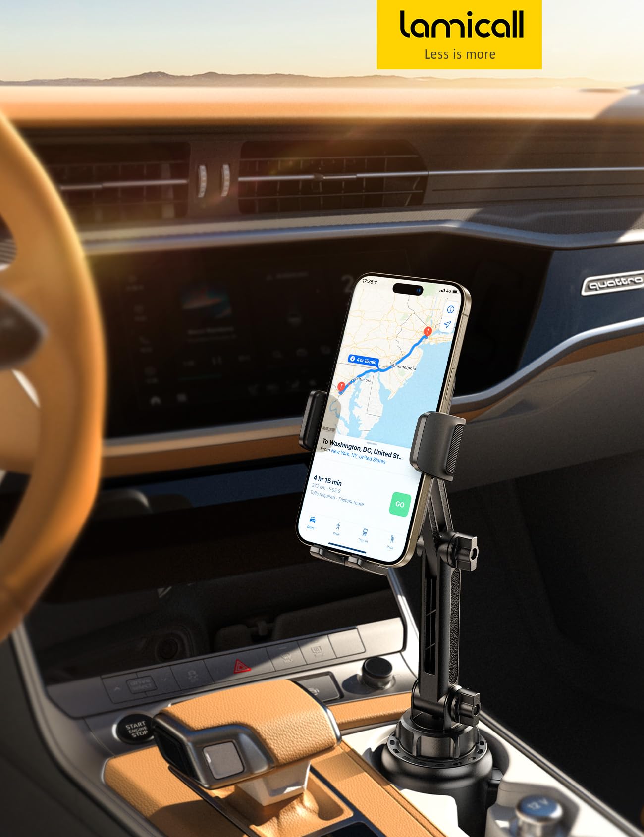 Foto 7 pulgar | Soporte Para Portavasos De Coche Lamicall Para Iphone 16 Galaxy - Venta Internacional.