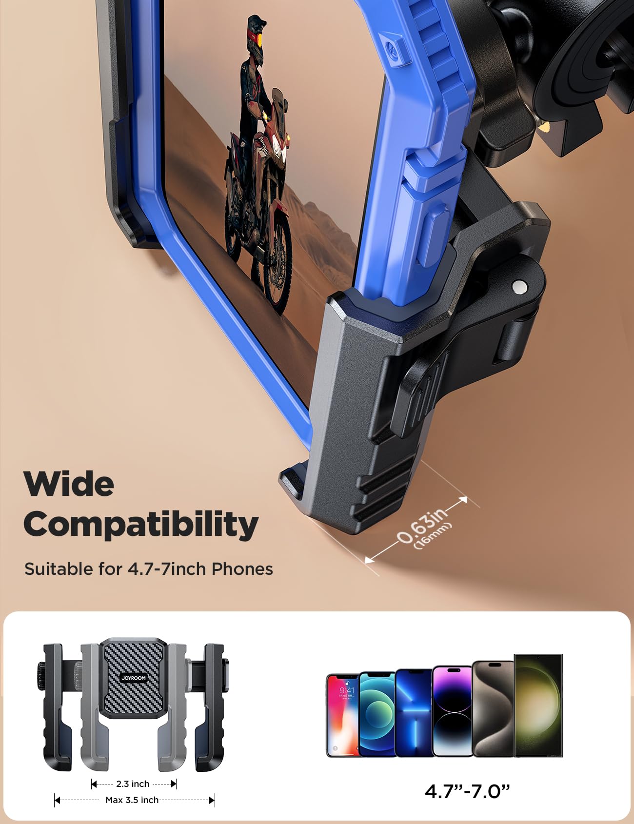 Foto 4 | Soporte De Teléfono Para Moto Y Bicicleta Joyroom Para Iphone Samsung - Venta Internacional.