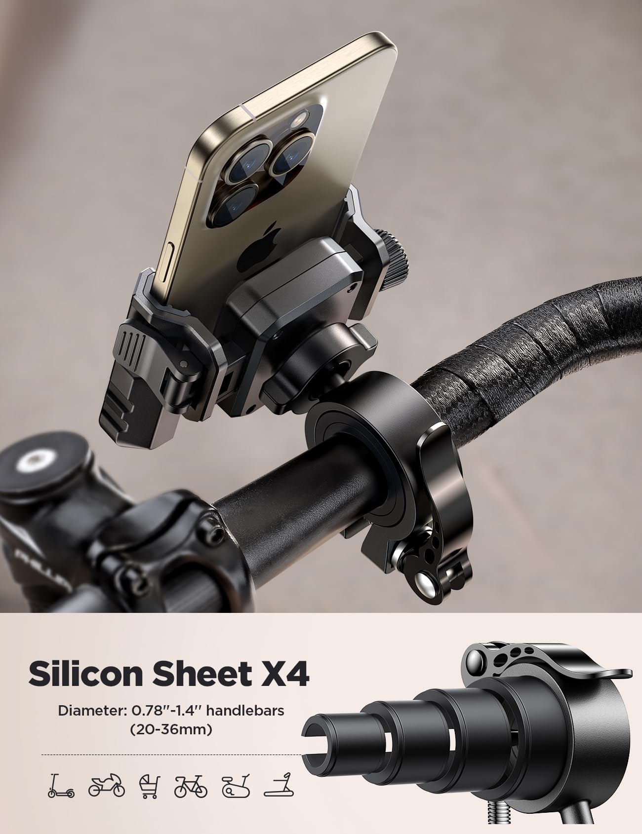 Foto 6 | Soporte De Teléfono Para Moto Y Bicicleta Joyroom Para Iphone Samsung - Venta Internacional.