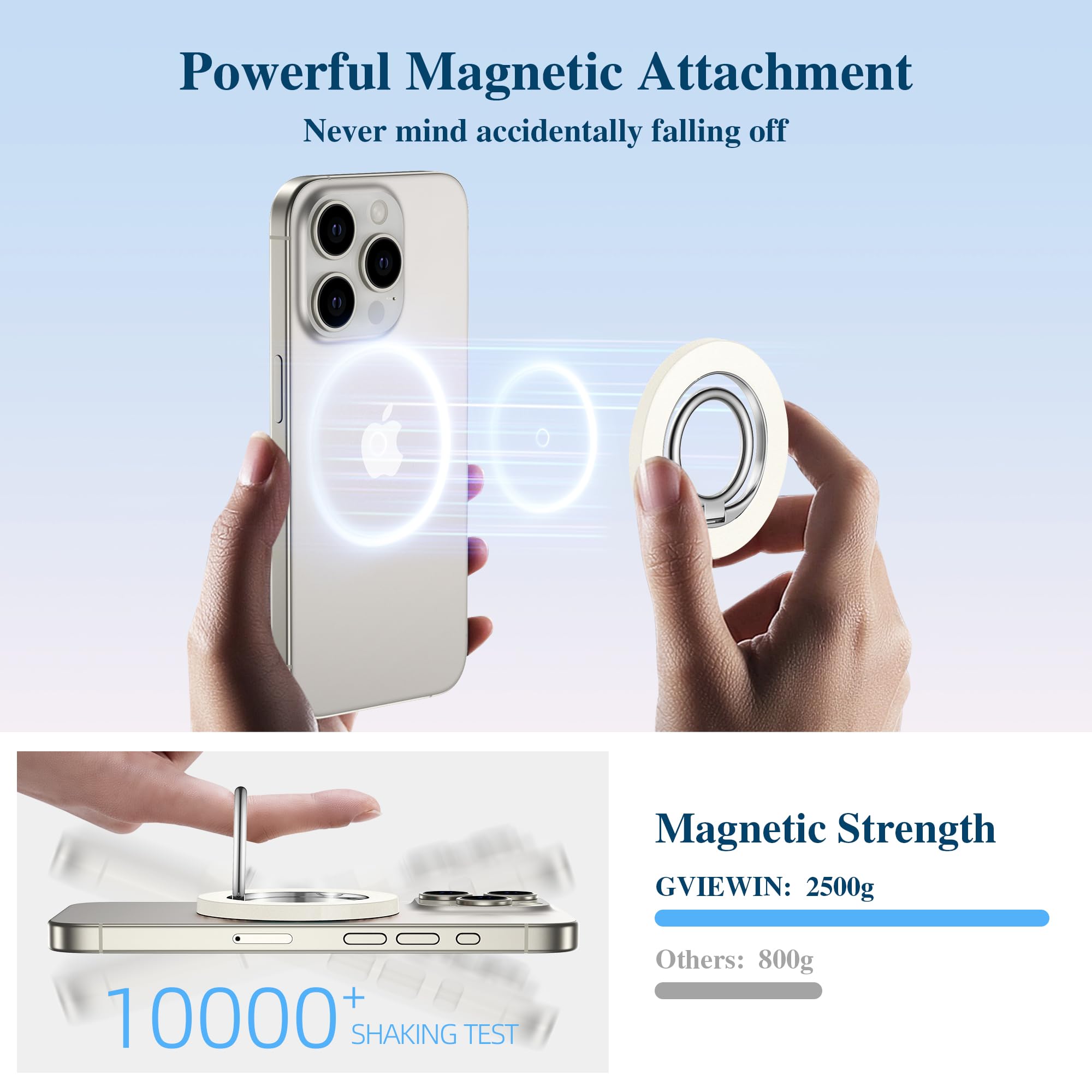 Foto 2 | Empuñadura Magnética Para Teléfono Gviewin Compatible Con Magsafe Para Iphone - Venta Internacional.
