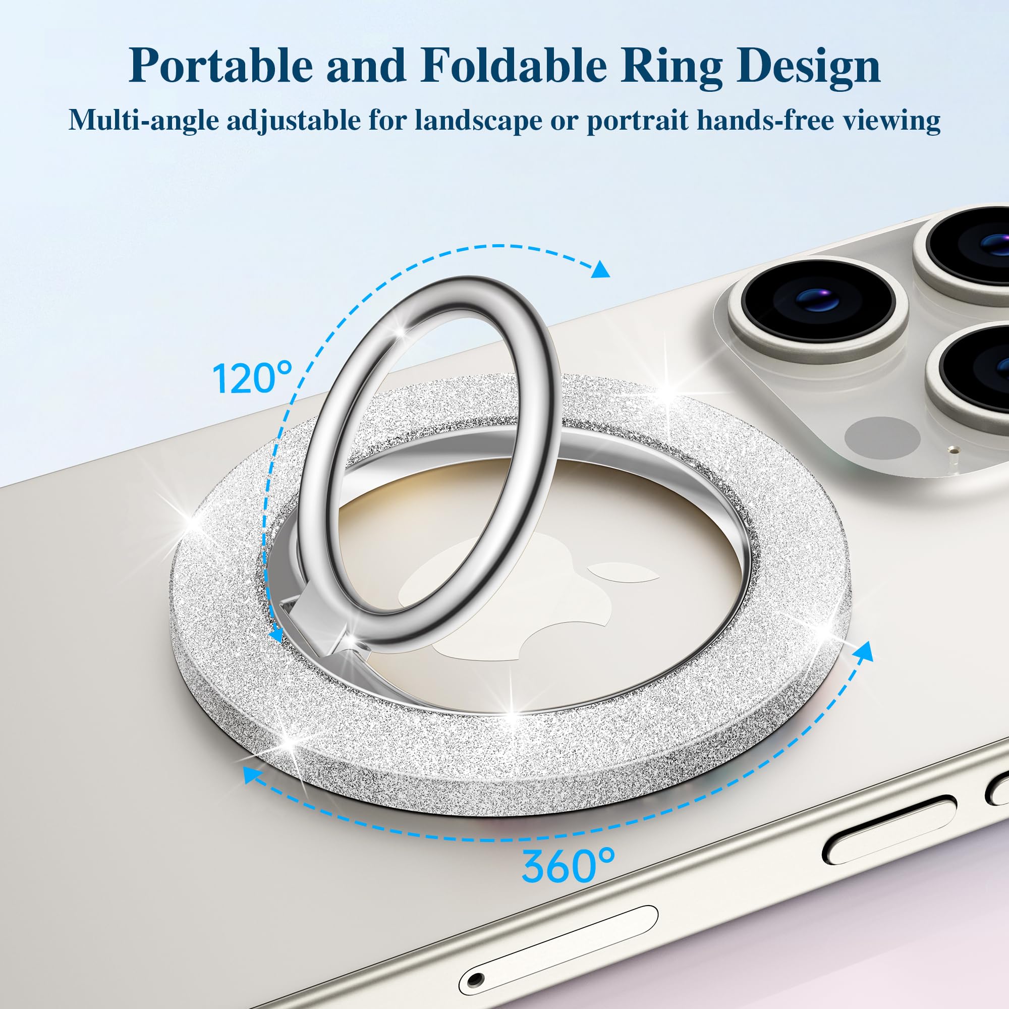 Foto 4 pulgar | Empuñadura Magnética Para Teléfono Gviewin Compatible Con Magsafe Para Iphone Silver - Venta Internacional.