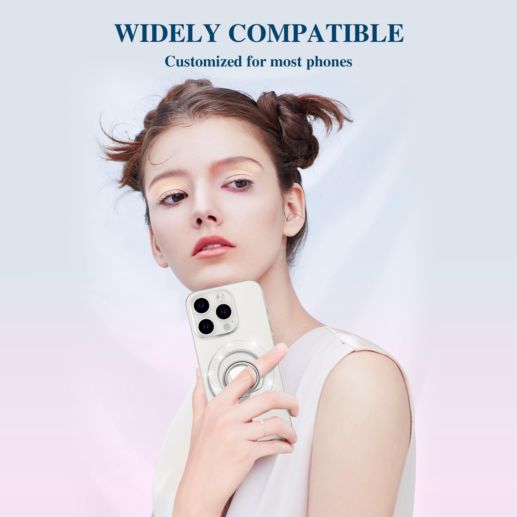 Foto 6 | Empuñadura Magnética Para Teléfono Gviewin Compatible Con Magsafe Para Iphone Silver - Venta Internacional.