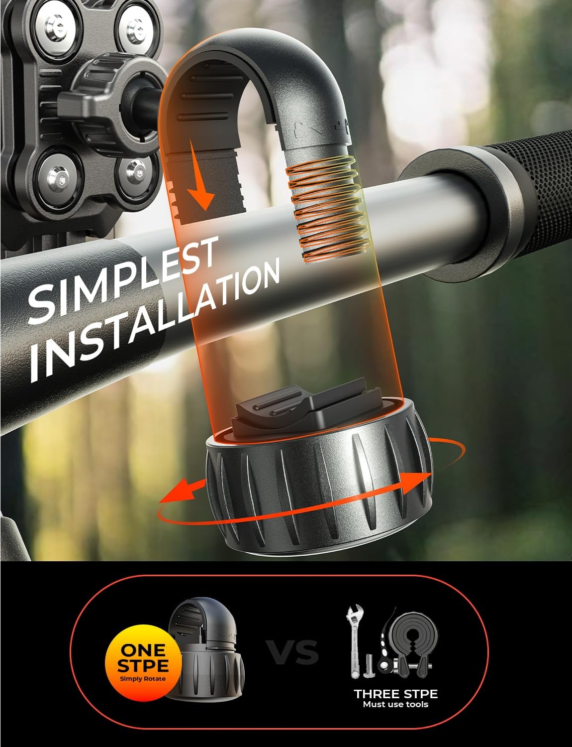 Foto 3 | Soporte Para Teléfono Lisen Para Bicicleta De Montaña Y Scooter De 4,7 A 7 Pulgadas - Venta Internacional.