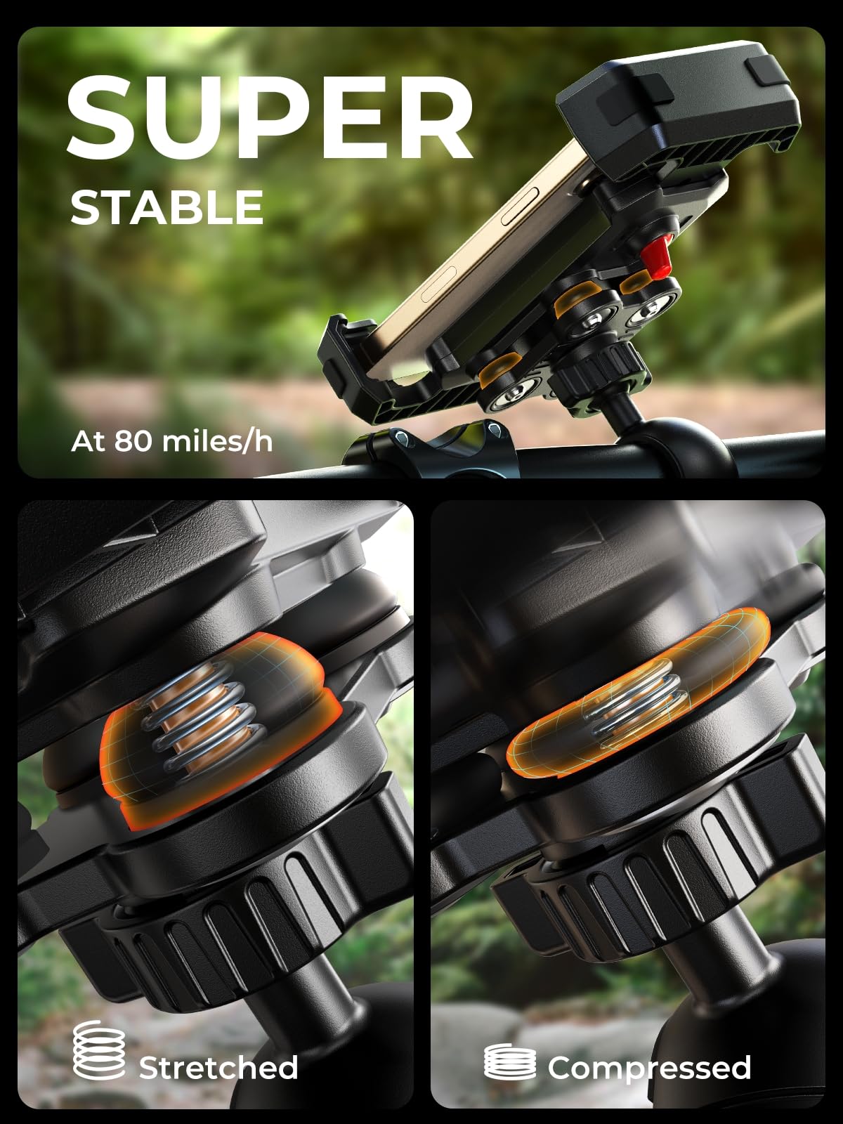 Foto 4 | Soporte Para Teléfono Lisen Para Bicicleta De Montaña Y Scooter De 4,7 A 7 Pulgadas - Venta Internacional.