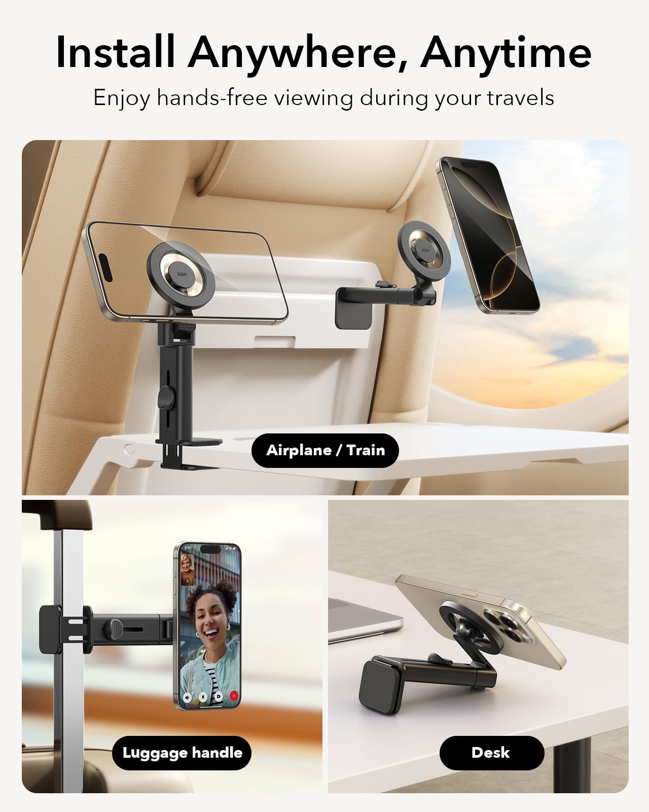 Foto 4 | Soporte De Teléfono Esr Para Avión Para Magsafe, Paquete De 2, Esencial Para Viajes - Venta Internacional.