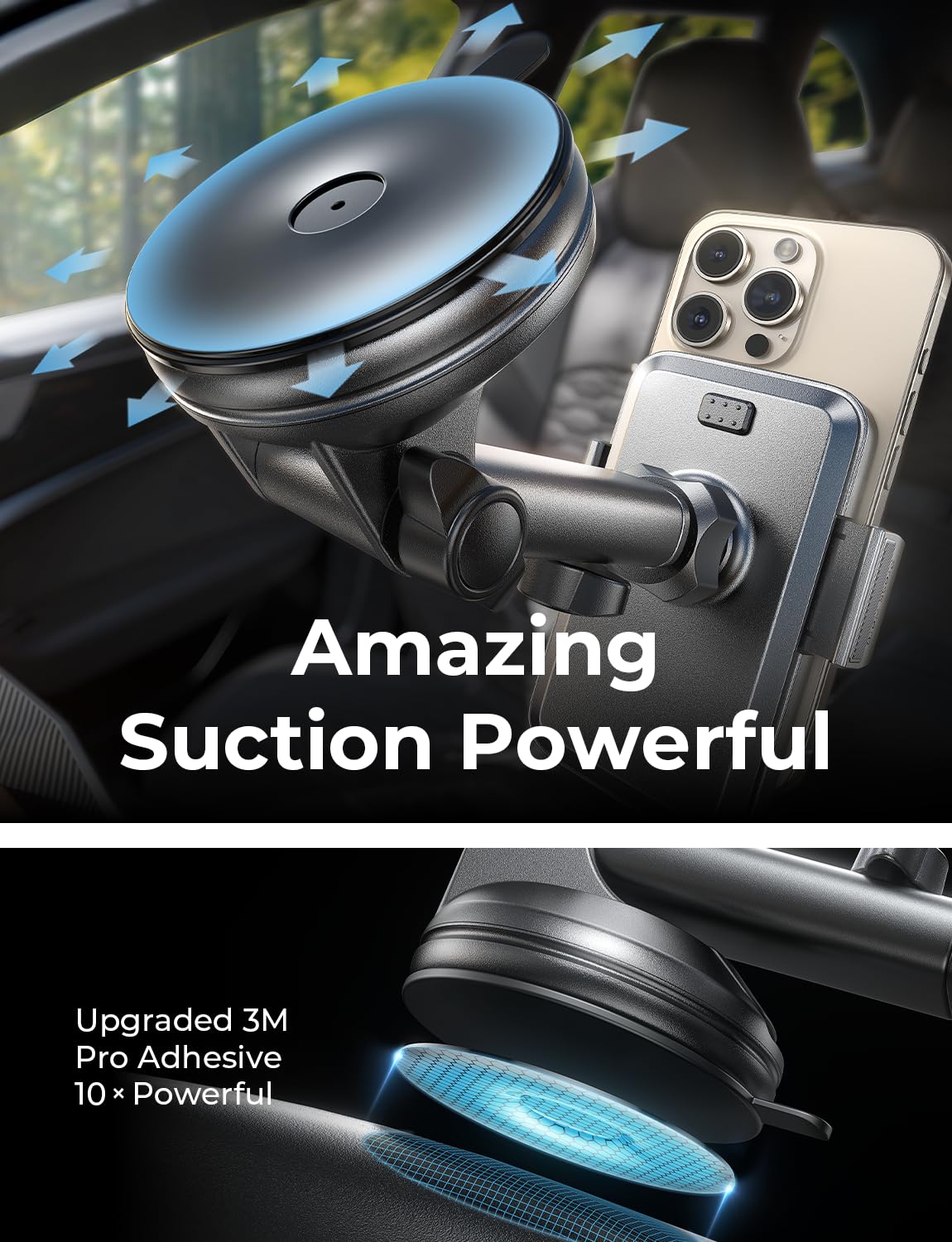 Foto 4 pulgar | Soporte De Teléfono De Coche Lisen 3 En 1 Para Iphone Samsung - Venta Internacional.