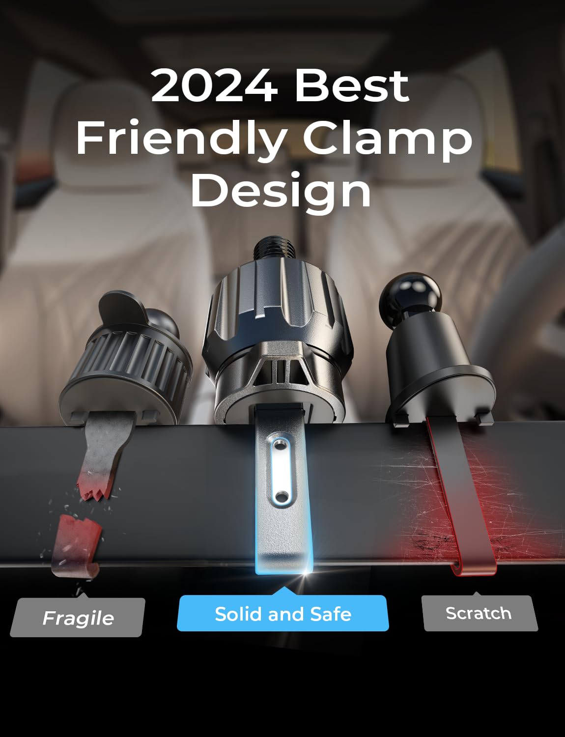 Foto 6 pulgar | Soporte De Teléfono De Coche Lisen 3 En 1 Para Iphone Samsung - Venta Internacional.