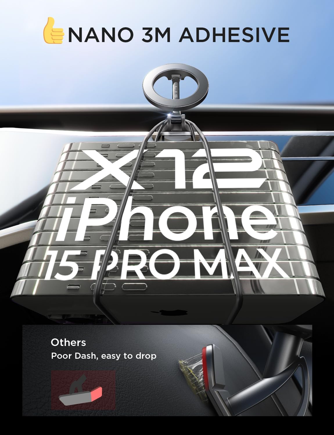 Foto 4 | Soporte De Teléfono De Coche Lisen Ultra Magnetic Para Iphone Con Magsafe - Venta Internacional.