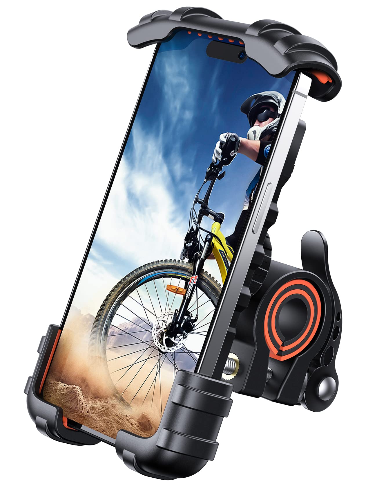 Foto 2 pulgar | Soporte De Teléfono Para Bicicleta Lamicall Para Iphone, Naranja - Venta Internacional.