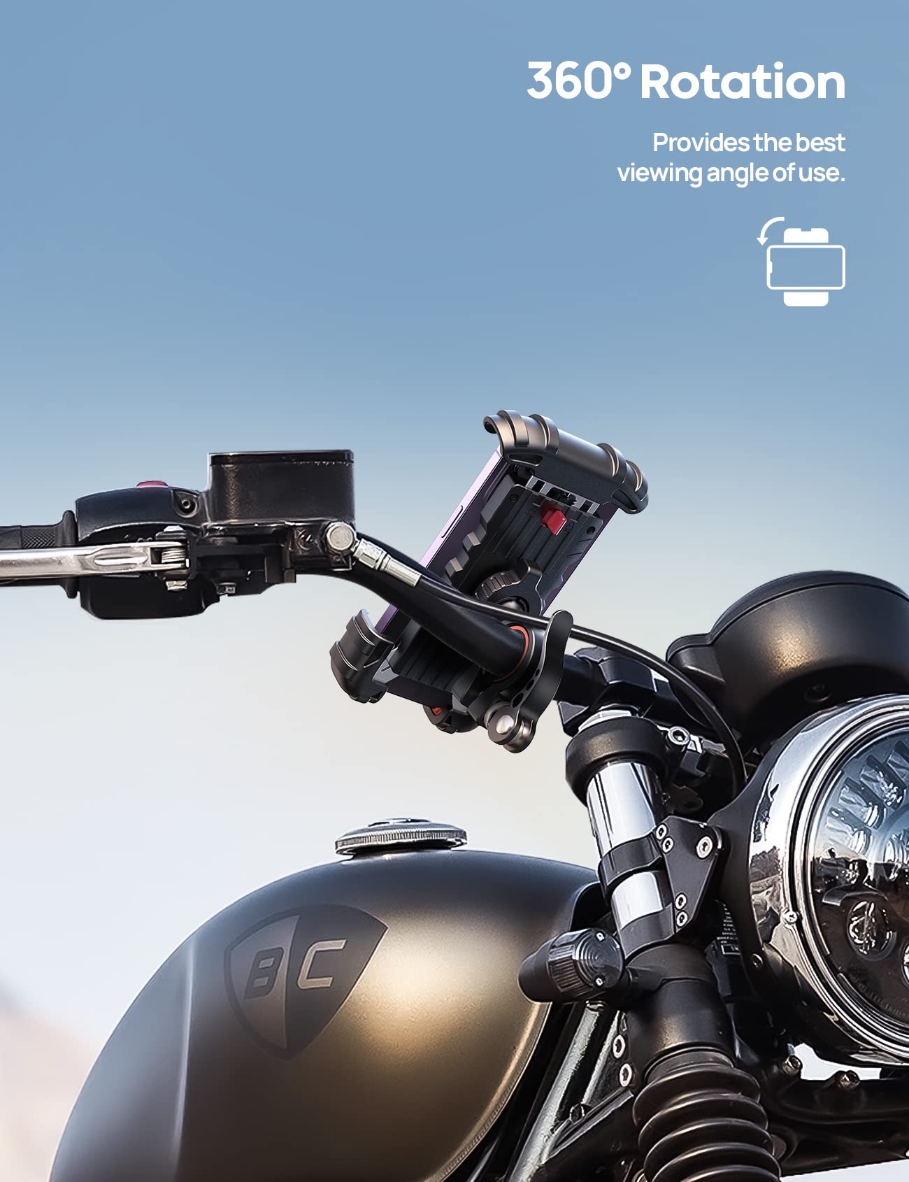 Foto 4 pulgar | Soporte De Teléfono Para Bicicleta Lamicall Para Iphone, Naranja - Venta Internacional.