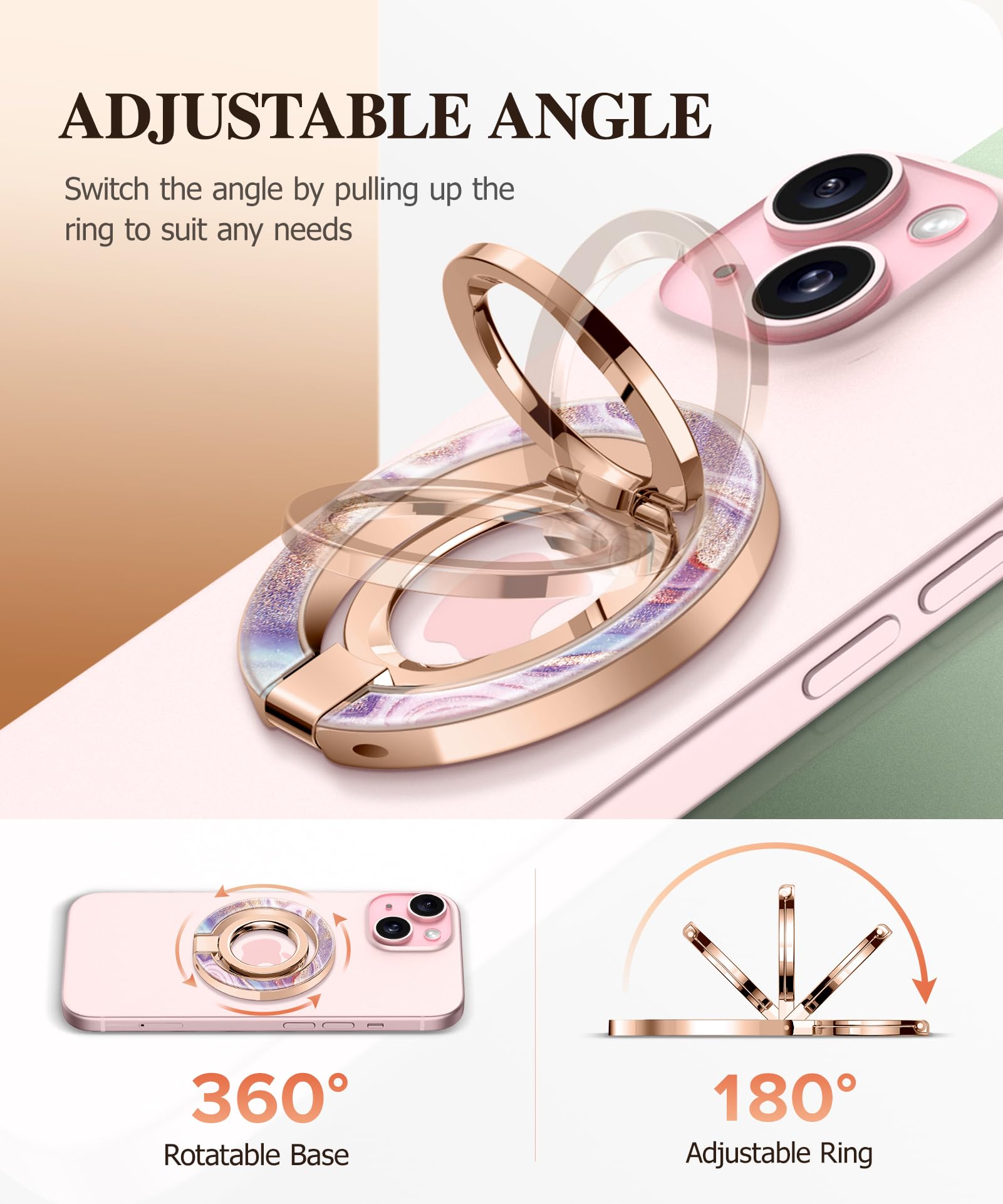 Foto 3 | Soporte Magnético Para Anillo De Teléfono Compatible Con Magsafe, Gviewin - Venta Internacional.