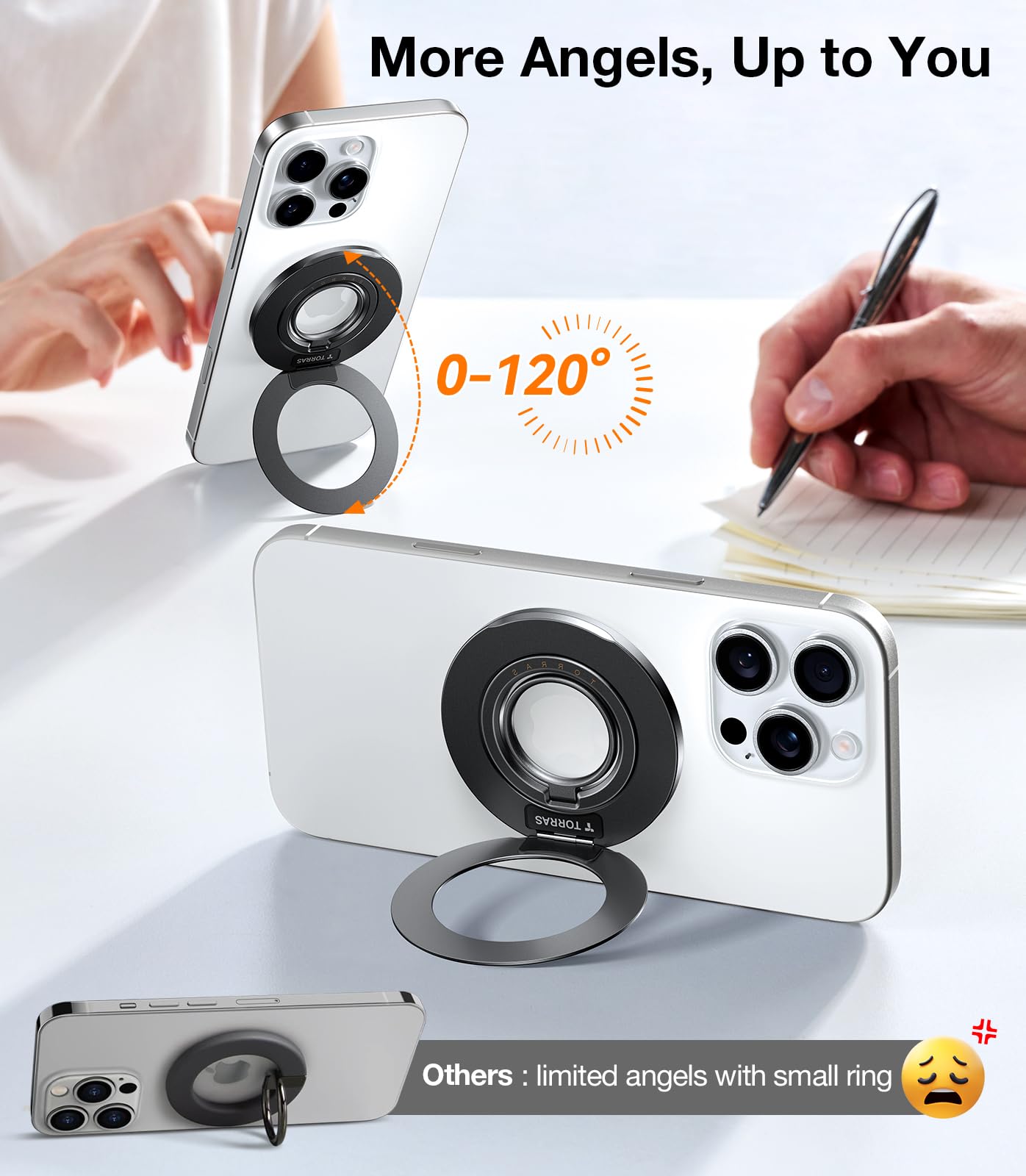 Foto 4 | Soporte Para Teléfono Con Forma De Anillo Torras Thin Fit Magsafe, Negro - Venta Internacional.