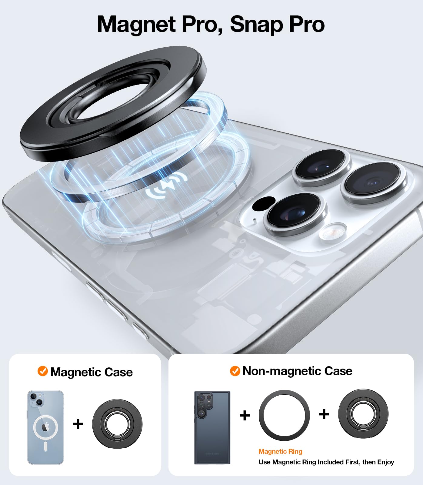Foto 5 | Soporte Para Teléfono Con Forma De Anillo Torras Thin Fit Magsafe, Negro - Venta Internacional.