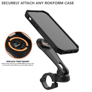 Foto 3 | Soporte De Teléfono Móvil Para Manillar De Motocicleta Rokform Black - Venta Internacional.