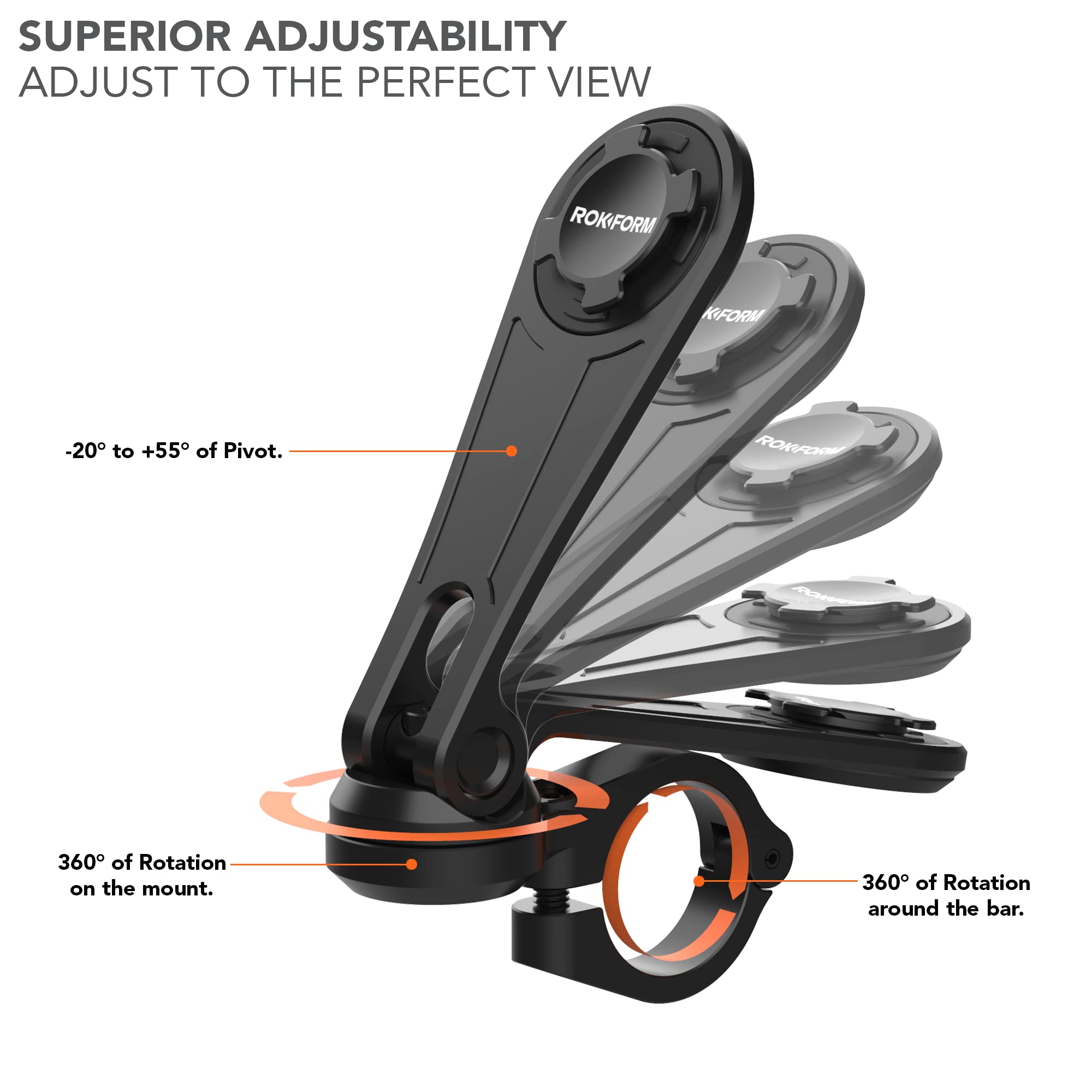 Foto 5 pulgar | Soporte De Teléfono Móvil Para Manillar De Motocicleta Rokform Black - Venta Internacional.