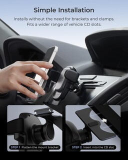 Foto 4 | Soporte Para Teléfono De Coche Iottie Easy One Touch Con 6 Ranuras Para Cd, Universal - Venta Internacional.