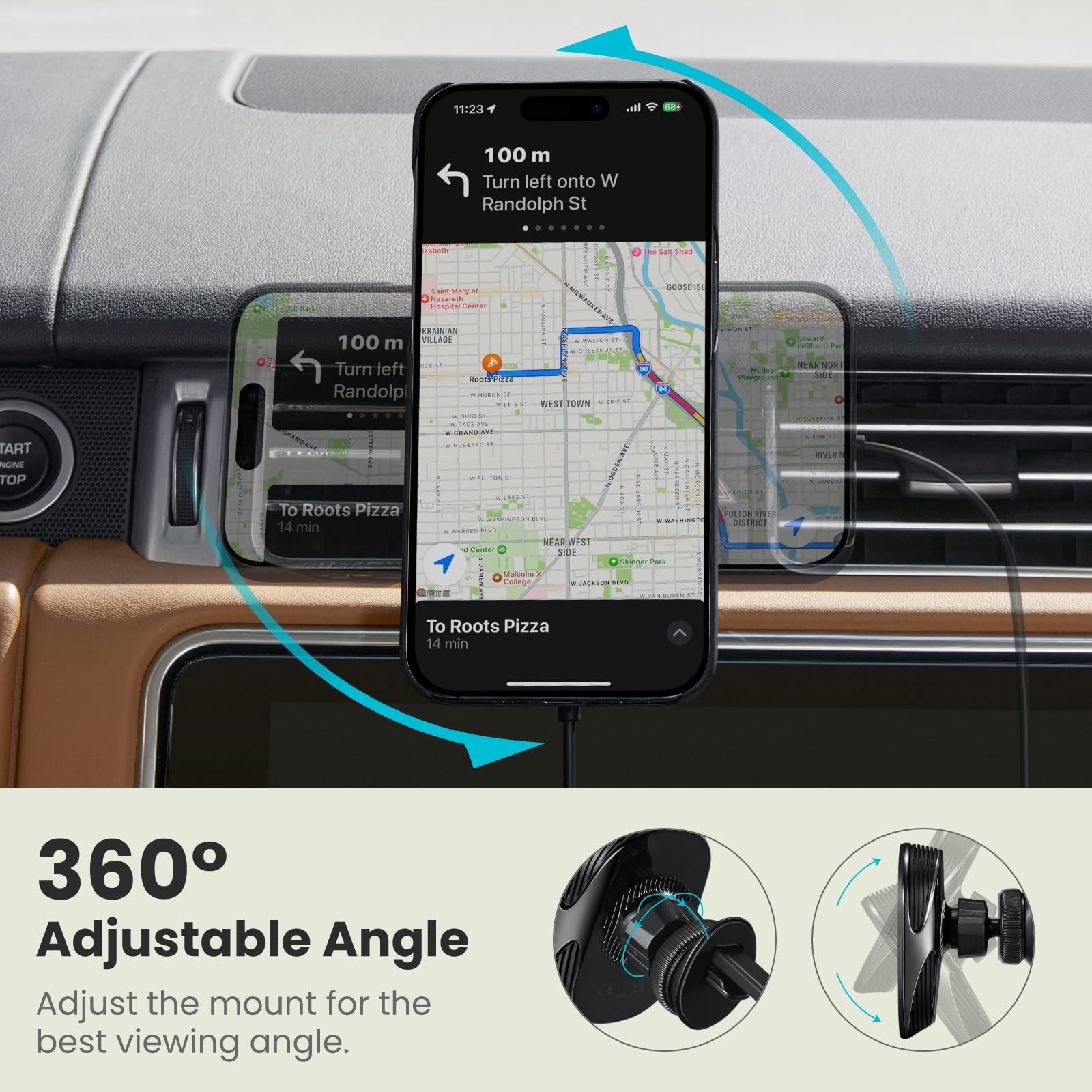 Foto 6 pulgar | Cargador Magnético Para Coche Pitaka Magez Car Mount Pro 2 - Venta Internacional.