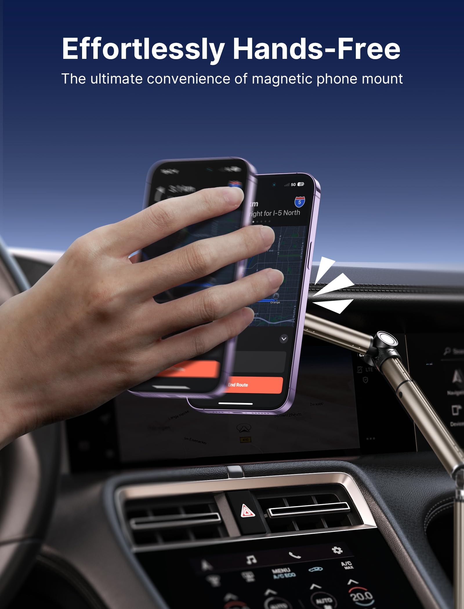 Foto 5 pulgar | Soporte Magnético Para Teléfono Jsaux Para Coche Y Camión Con Brazo Largo - Venta Internacional.