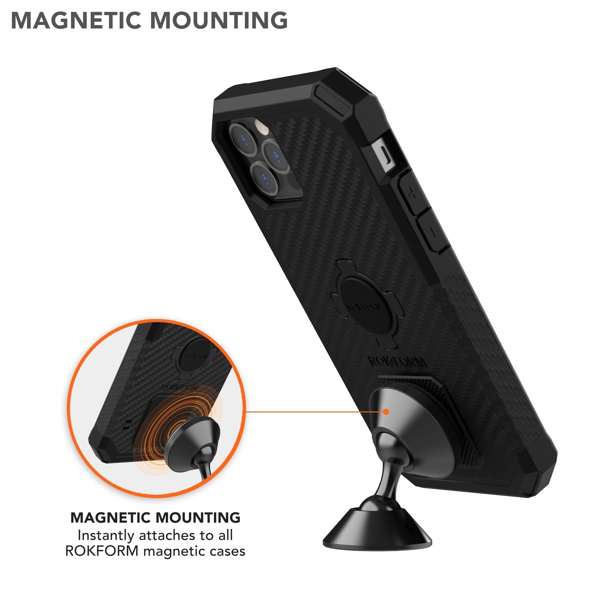Foto 2 | Soporte Para Coche Rokform, Ajustable, Magnético, Giratorio 360°, Negro - Venta Internacional.