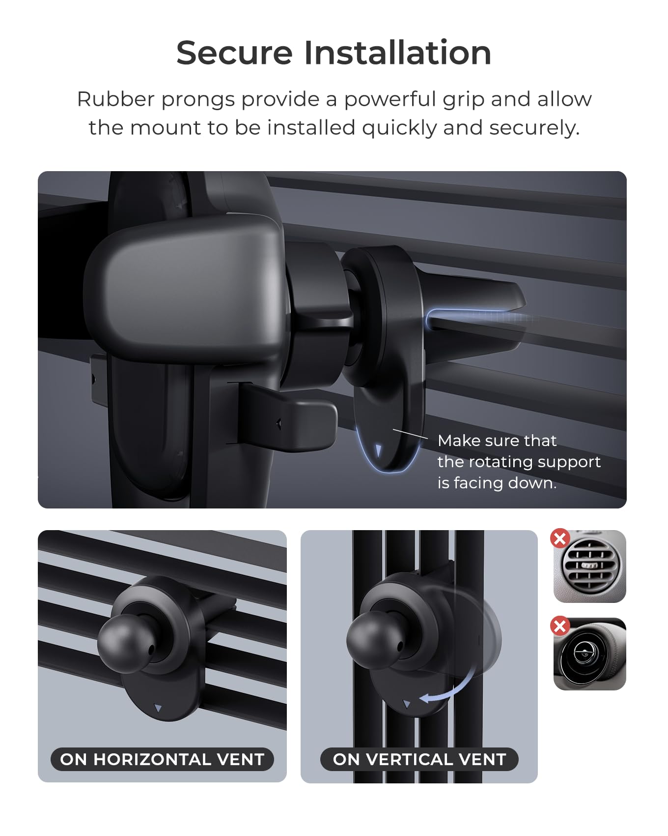 Foto 5 pulgar | Soporte Para Teléfono De Coche Iottie Easy One Touch 6 Air Vent Universal - Venta Internacional.