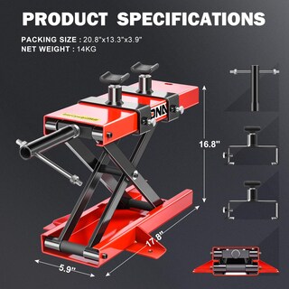 Foto 3 | Soporte Para Elevador De Tijera Para Motocicleta, Dna Motoring, 500 Kg - Venta Internacional.