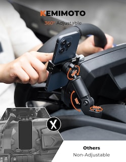 Foto 3 | Soporte De Teléfono Kemimoto X3 Cnc De Aluminio Para Can-am Maverick X3 - Venta Internacional.