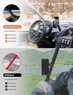 Foto 4 | Soporte De Teléfono Kemimoto X3 Cnc De Aluminio Para Can-am Maverick X3 - Venta Internacional.