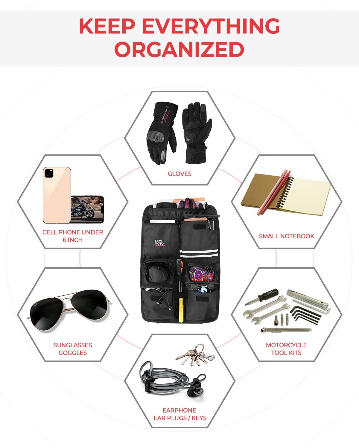 Foto 2 | Organizador De Tapas Kemimoto Tour Pack Para Street Glide Road King - Venta Internacional.