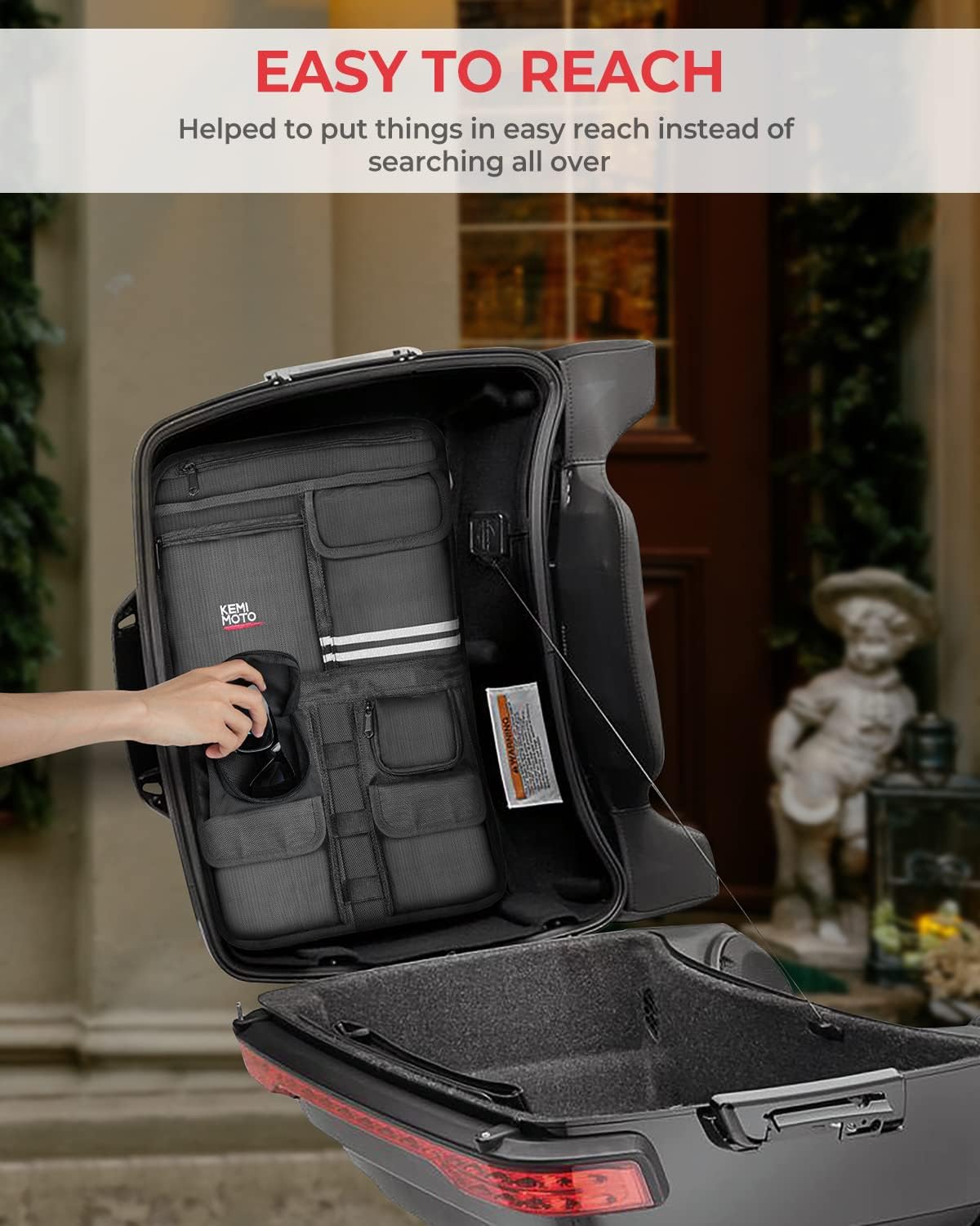 Foto 3 | Organizador De Tapas Kemimoto Tour Pack Para Street Glide Road King - Venta Internacional.