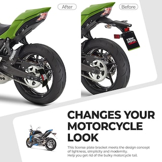 Foto 2 | Soporte Universal Para Matrícula De Moto Kemimoto, Negro - Venta Internacional.