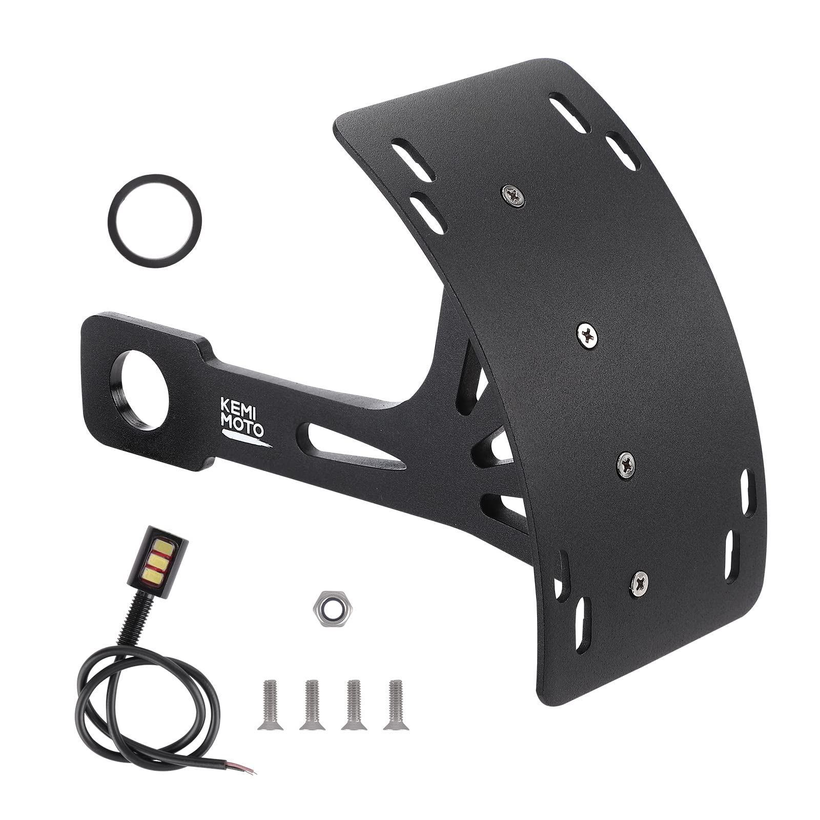 Foto 4 pulgar | Soporte Universal Para Matrícula De Moto Kemimoto, Negro - Venta Internacional.