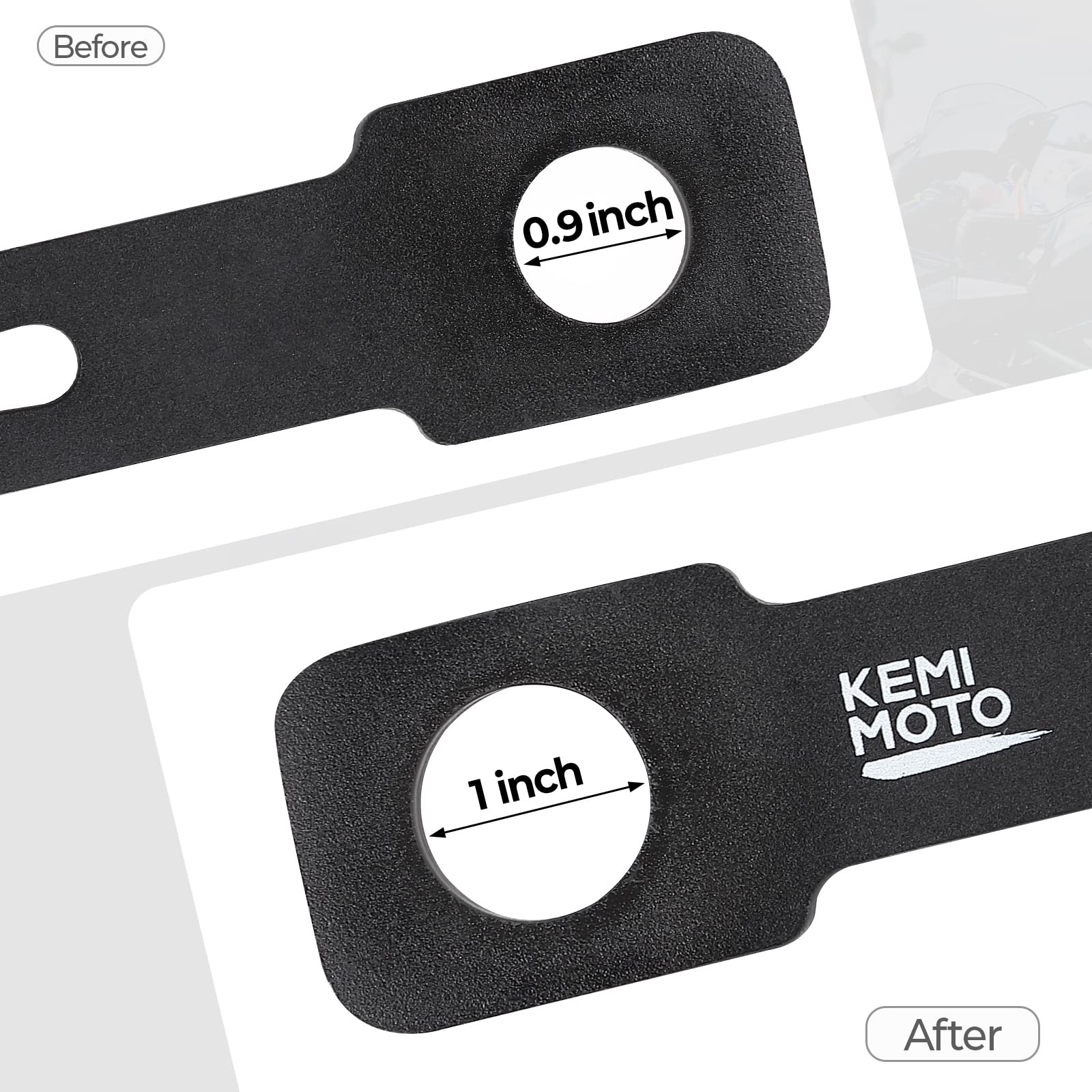 Foto 5 pulgar | Soporte Universal Para Matrícula De Moto Kemimoto, Negro - Venta Internacional.