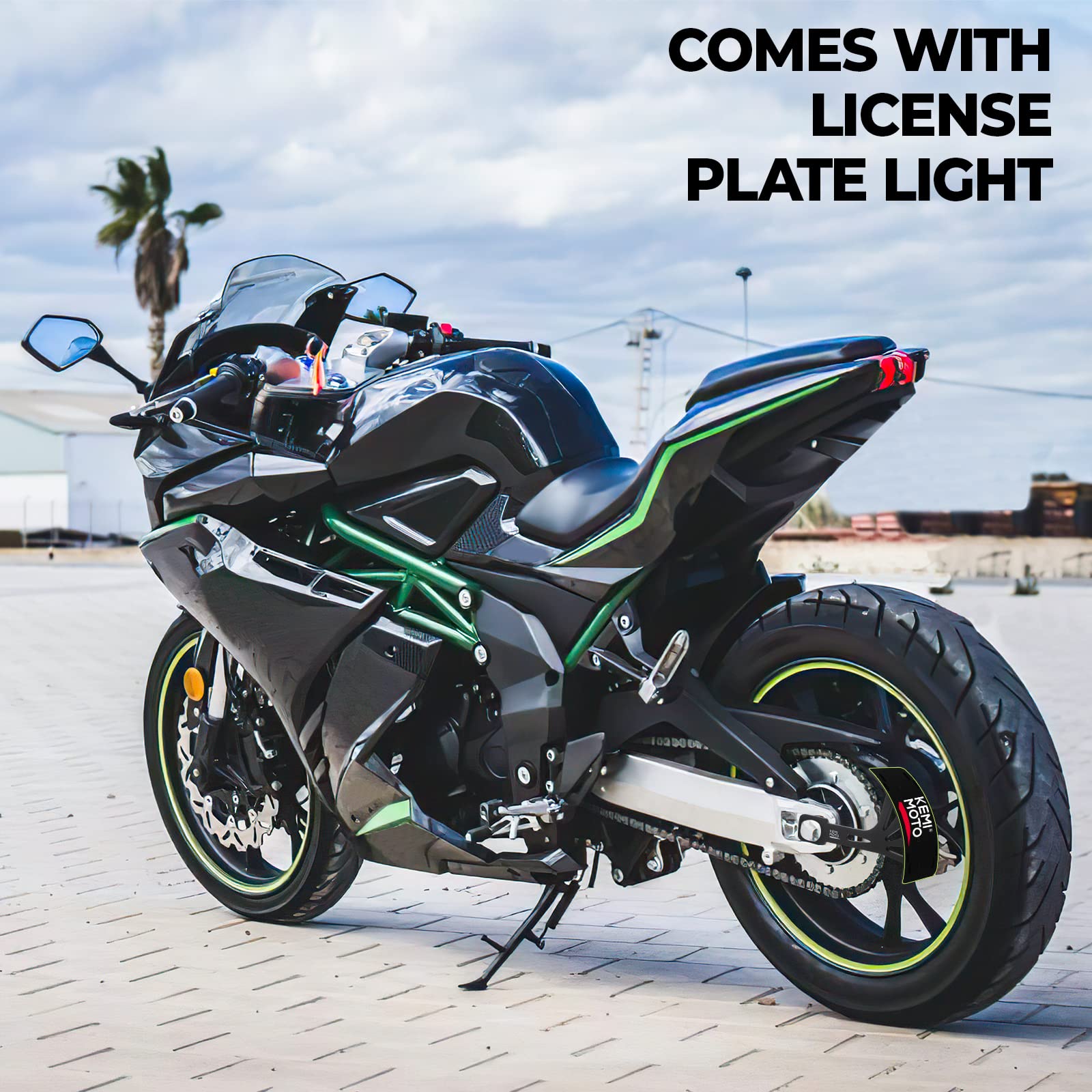 Foto 6 | Soporte Universal Para Matrícula De Moto Kemimoto, Negro - Venta Internacional.