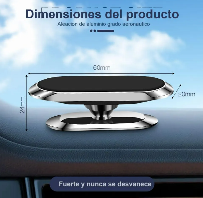 Foto 4 pulgar | Xtellar Soporte Magnético Premium Para Celular En Auto  Base Con Fijación Fuerte