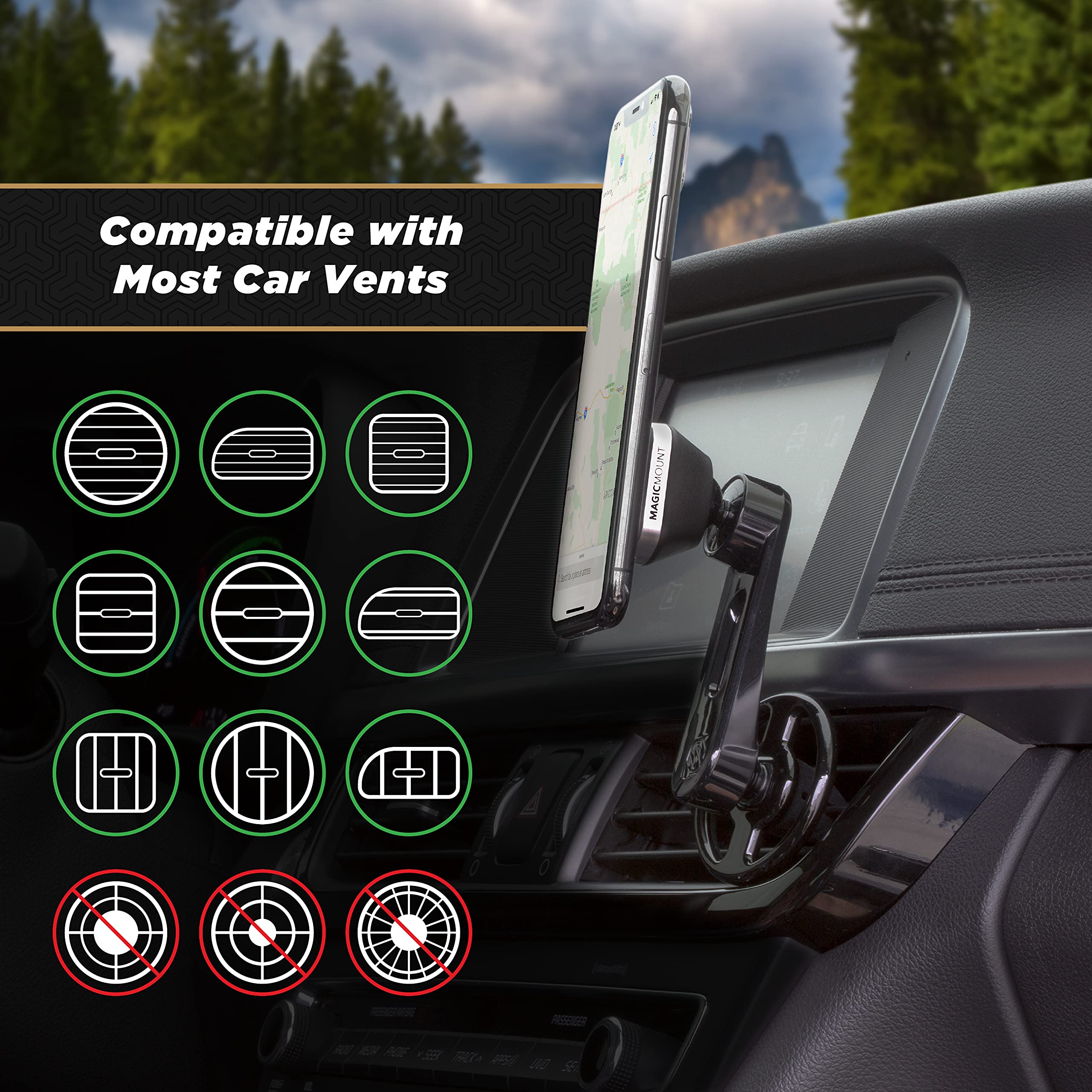 Foto 4 | Soporte Para Teléfono De Coche Scosche Magicmount™ Pro Para Iphone Y Android - Venta Internacional.